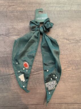 Wild Fable Hunter Green Satin Game Day Hair Bow Scrunchie